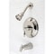 Kingston Brass KB3636AL Tub and Shower Faucet, Polished Nickel KB3636AL - alternate 2